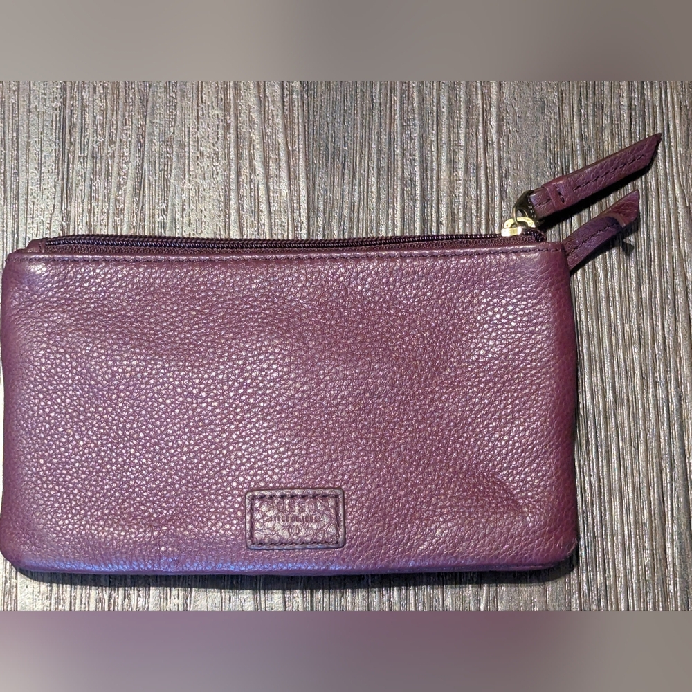 Fossil Plum Leather Wallet